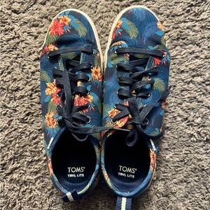TOMS Tropical Print Blue Sneakers